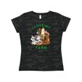 thumbnail image 1 of Inktastic I Love My Farm with Happy Farm Animals Women's T-Shirt, 1 of 5