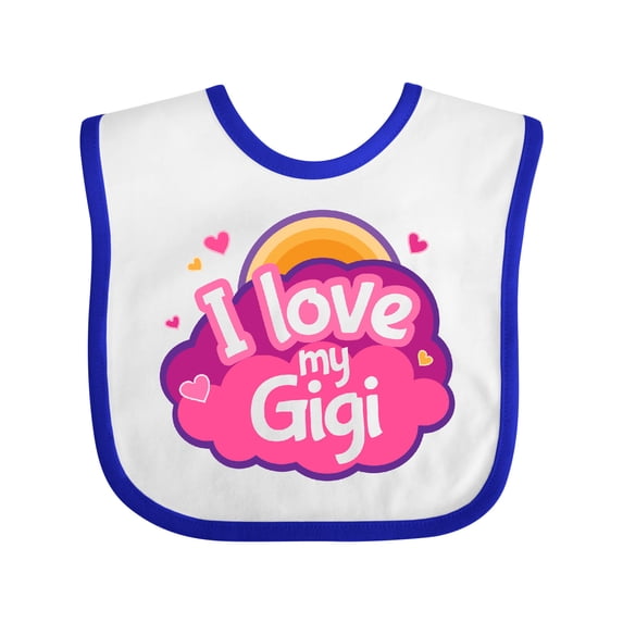 Inktastic I Love My Gigi Grandma Grandchild Girls Baby Bib