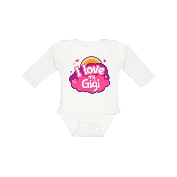 Inktastic I Love My Gigi Grandma Grandchild Girls Long Sleeve Baby Bodysuit