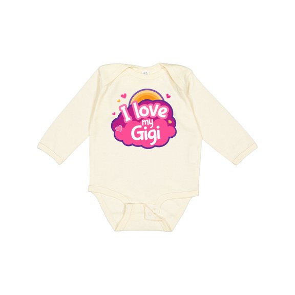 Inktastic I Love My Gigi Grandma Grandchild Girls Long Sleeve Baby Bodysuit