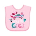 thumbnail image 1 of Inktastic I Love My Gigi Pink and Blue Fox with Hearts Boys or Girls Baby Bib, 1 of 4