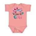 thumbnail image 1 of Inktastic I Love My Gigi Pink and Blue Fox with Hearts Boys or Girls Baby Bodysuit, 1 of 5