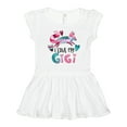 thumbnail image 1 of Inktastic I Love My Gigi Pink and Blue Fox with Hearts Girls Toddler Dress, 1 of 5