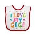 thumbnail image 1 of Inktastic I Love My Gigi for Babies Girls Baby Bib, 1 of 4
