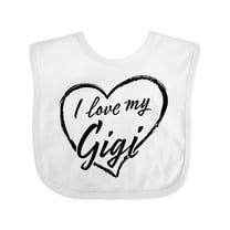 Inktastic I Love My Gigi in Black Chalk Heart Boys or Girls Baby Bib