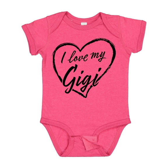 Inktastic I Love My Gigi in Black Chalk Heart Boys or Girls Baby Bodysuit