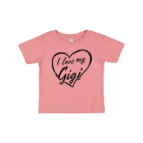 Inktastic I Love My Gigi in Black Chalk Heart Boys or Girls Baby T-Shirt