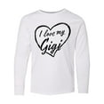 thumbnail image 1 of Inktastic I Love My Gigi in Black Chalk Heart Long Sleeve Youth T-Shirt, 1 of 5