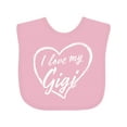 thumbnail image 1 of Inktastic I Love My Gigi in White Chalk Heart Boys or Girls Baby Bib, 1 of 4