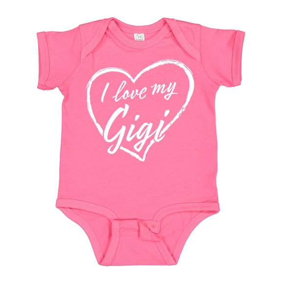 Inktastic I Love My Gigi in White Chalk Heart Boys or Girls Baby Bodysuit