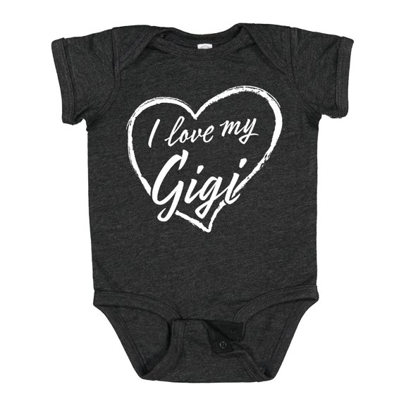 Inktastic I Love My Gigi in White Chalk Heart Boys or Girls Baby Bodysuit