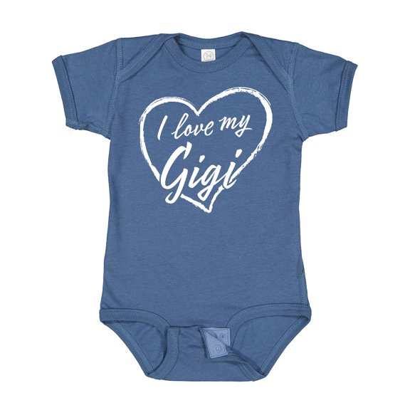 Inktastic I Love My Gigi in White Chalk Heart Boys or Girls Baby Bodysuit