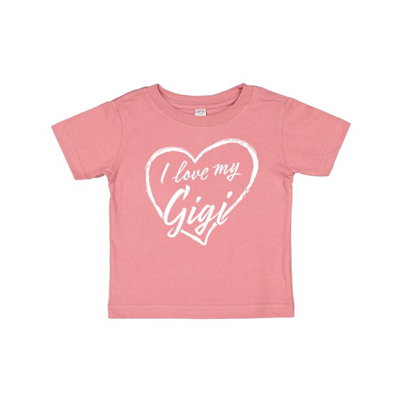 Inktastic I Love My Gigi in White Chalk Heart Boys or Girls Baby T-Shirt