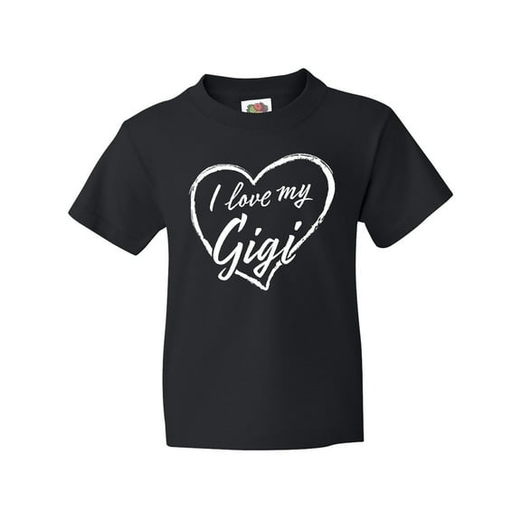 Inktastic I Love My Gigi in White Chalk Heart Youth T-Shirt