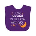 thumbnail image 1 of Inktastic I Love My Gigi to the Moon and Back Boys or Girls Baby Bib, 1 of 4