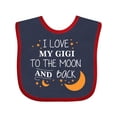 thumbnail image 1 of Inktastic I Love My Gigi to the Moon and Back Boys or Girls Baby Bib, 1 of 4