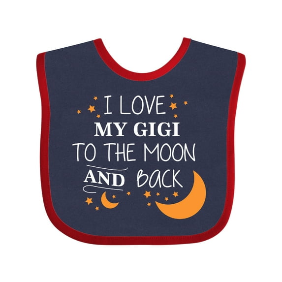 Inktastic I Love My Gigi to the Moon and Back Boys or Girls Baby Bib