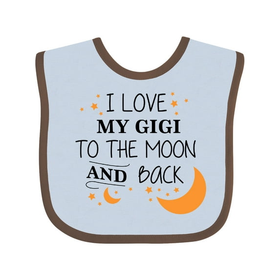 Inktastic I Love My Gigi to the Moon and Back Boys or Girls Baby Bib
