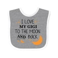thumbnail image 1 of Inktastic I Love My Gigi to the Moon and Back Boys or Girls Baby Bib, 1 of 4