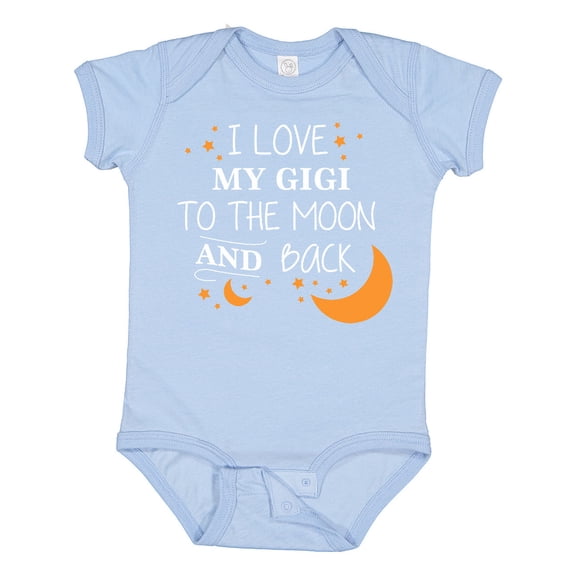 Inktastic I Love My Gigi to the Moon and Back Boys or Girls Baby Bodysuit