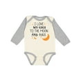 thumbnail image 1 of Inktastic I Love My Gigi to the Moon and Back Boys or Girls Long Sleeve Baby Bodysuit, 1 of 5