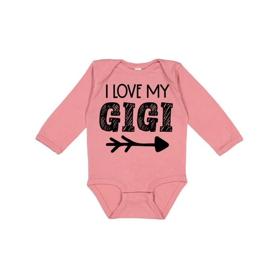 Inktastic I Love My Gigi with Arrow Boys or Girls Long Sleeve Baby Bodysuit
