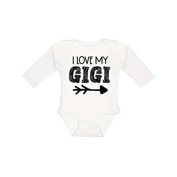 Inktastic I Love My Gigi with Arrow Boys or Girls Long Sleeve Baby Bodysuit