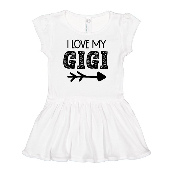 Inktastic I Love My Gigi with Arrow Girls Baby Dress