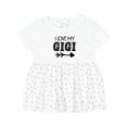 thumbnail image 1 of Inktastic I Love My Gigi with Arrow Girls Baby Dress, 1 of 5