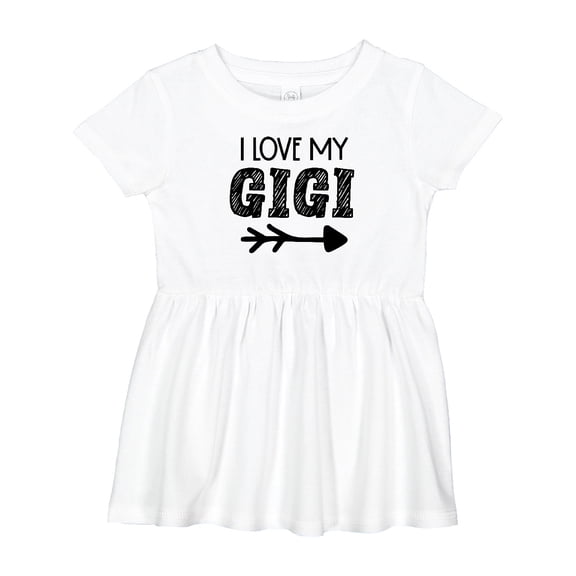 Inktastic I Love My Gigi with Arrow Girls Baby Dress