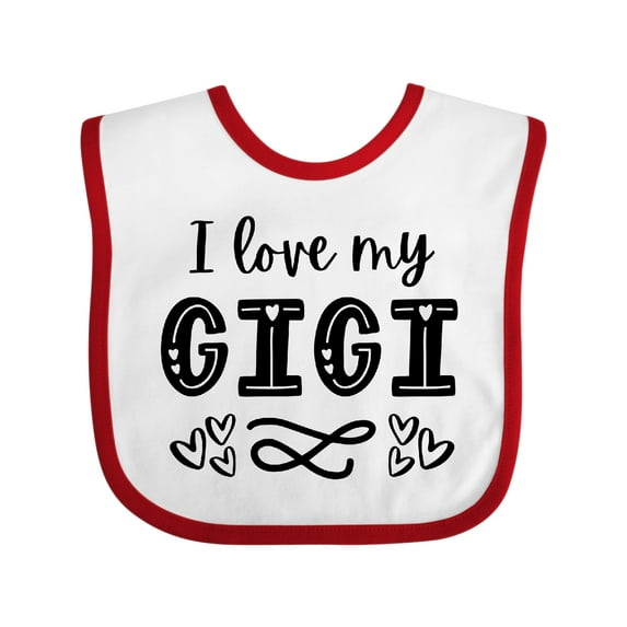 Inktastic I Love My Gigi with Hearts Boys or Girls Baby Bib