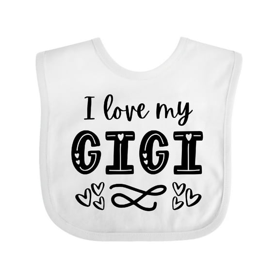 Inktastic I Love My Gigi with Hearts Boys or Girls Baby Bib
