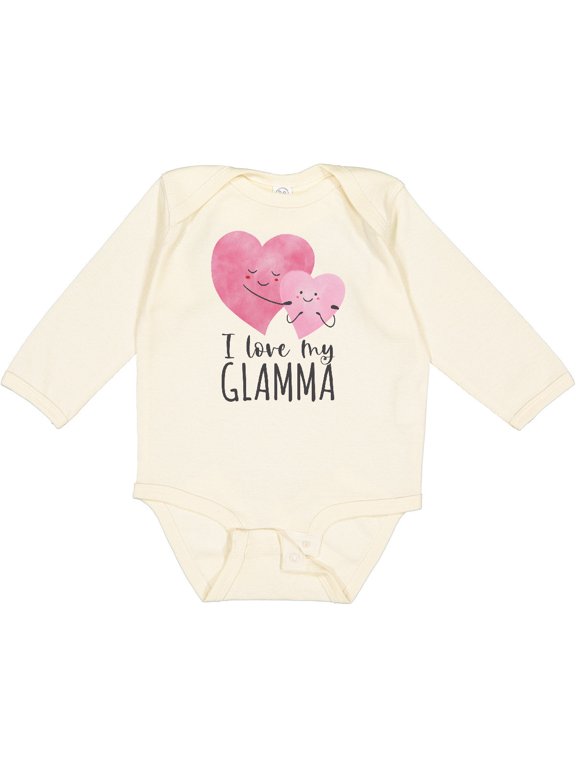 I Love My Glamma Boys or Girls Long Sleeve Baby Bodysuit