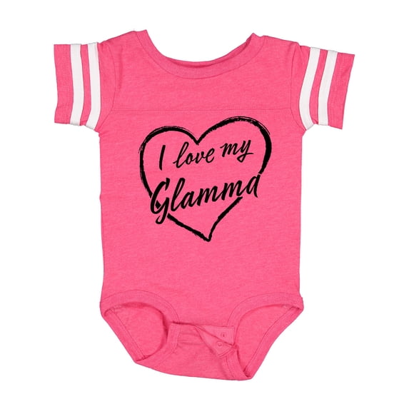 Inktastic I Love My Glamma in Black Chalk Heart Boys or Girls Baby Bodysuit