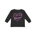 thumbnail image 1 of Inktastic I Love My Glamma in Pink Chalk Heart Boys or Girls Long Sleeve Toddler T-Shirt, 1 of 5