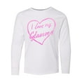 thumbnail image 1 of Inktastic I Love My Glamma in Pink Chalk Heart Long Sleeve Youth T-Shirt, 1 of 5