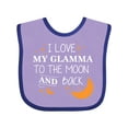 thumbnail image 1 of Inktastic I Love My Glamma to the Moon and Back Boys or Girls Baby Bib, 1 of 4