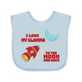 thumbnail image 1 of Inktastic I Love My Glamma to the Moon and Back Boys or Girls Baby Bib, 1 of 4