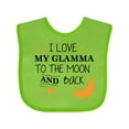 thumbnail image 1 of Inktastic I Love My Glamma to the Moon and Back Boys or Girls Baby Bib, 1 of 4
