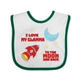 thumbnail image 1 of Inktastic I Love My Glamma to the Moon and Back Boys or Girls Baby Bib, 1 of 4