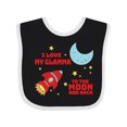 thumbnail image 1 of Inktastic I Love My Glamma to the Moon and Back Boys or Girls Baby Bib, 1 of 4