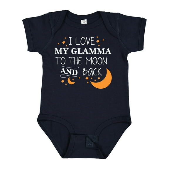 Inktastic I Love My Glamma to the Moon and Back Boys or Girls Baby Bodysuit