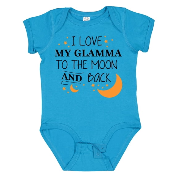 Inktastic I Love My Glamma to the Moon and Back Boys or Girls Baby Bodysuit