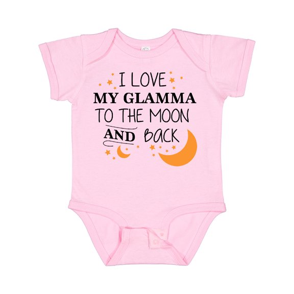Inktastic I Love My Glamma to the Moon and Back Boys or Girls Baby Bodysuit