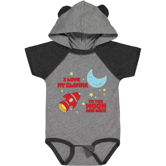 Inktastic I Love My Glamma to the Moon and Back Boys or Girls Baby Bodysuit