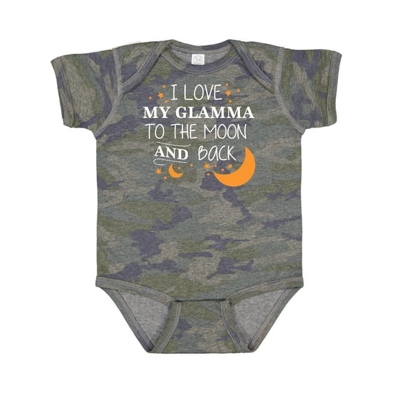 Inktastic I Love My Glamma to the Moon and Back Boys or Girls Baby Bodysuit
