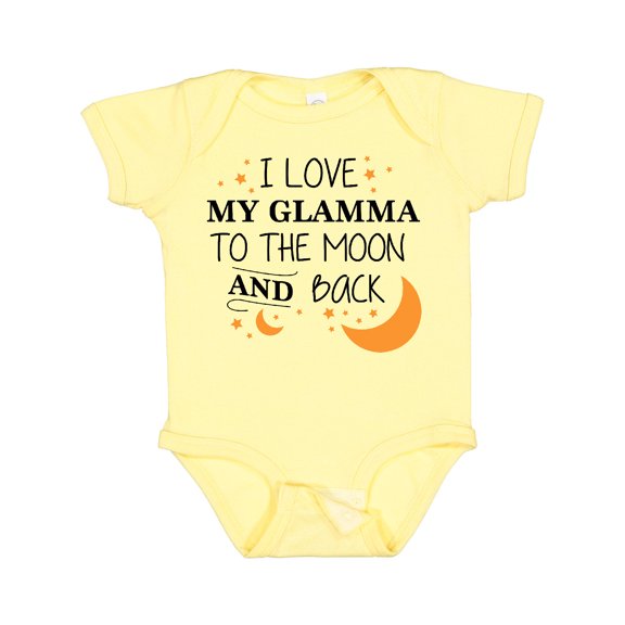 Inktastic I Love My Glamma to the Moon and Back Boys or Girls Baby Bodysuit