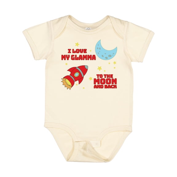 Inktastic I Love My Glamma to the Moon and Back Boys or Girls Baby Bodysuit