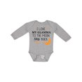 thumbnail image 1 of Inktastic I Love My Glamma to the Moon and Back Boys or Girls Long Sleeve Baby Bodysuit, 1 of 5
