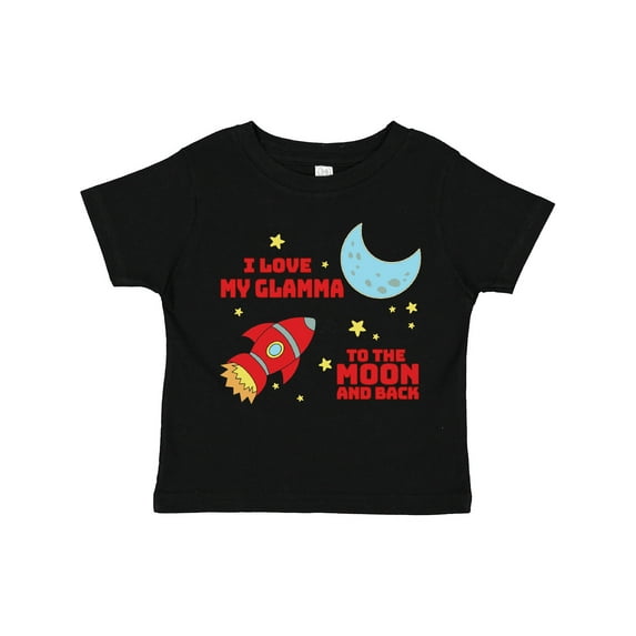Inktastic I Love My Glamma to the Moon and Back Boys or Girls Toddler T-Shirt